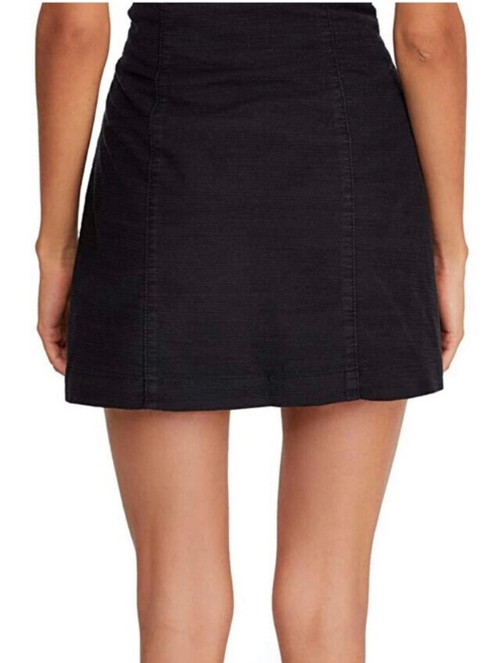 Free People Black Button-Front High-Waist Mini Skirt every minute size 6 - Picture 2 of 5